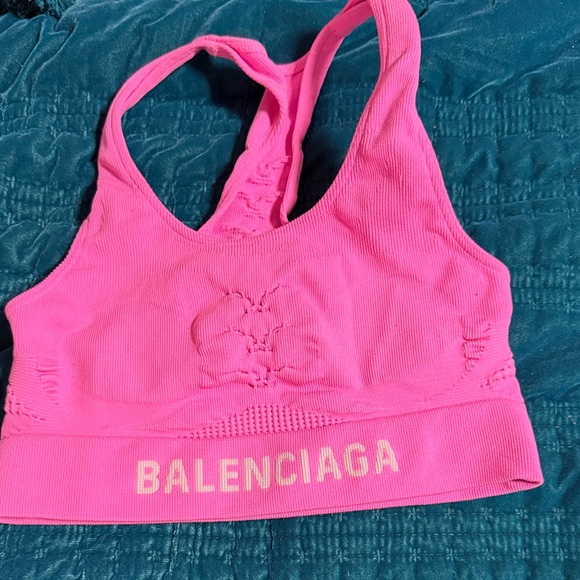 Balenciaga Neon Pink Activewear Top
